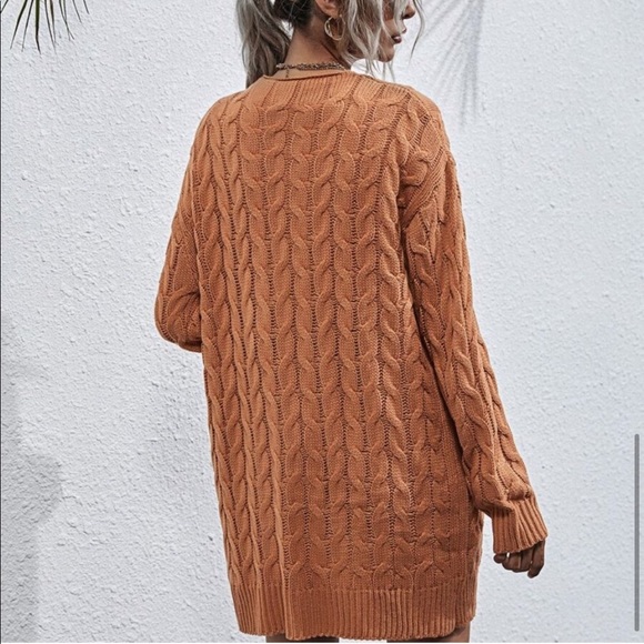 Rust Textured Cardigan - Picture 6 of 7